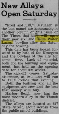 Blue Water Lanes - Oct 18 1946 Opening Article (newer photo)